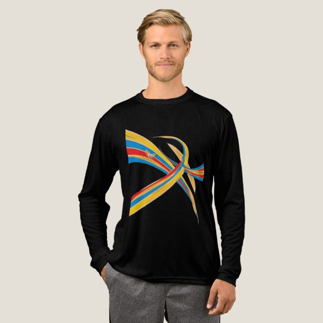Colour Flow Energy – Desert Fox Design Tri-Blend Shirt (Full Front)
