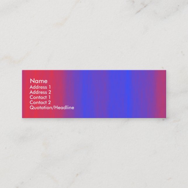 Colour Flow Mini Business Card (Front)