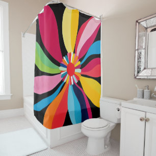 Colour Flower Abstract 4 Shower Curtain