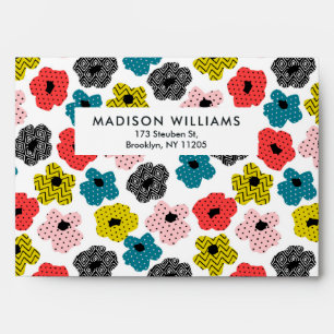 Colour Flowers Modern Minimalist Simple  Envelope