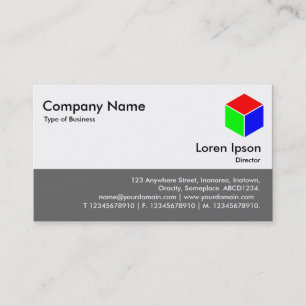 Colour Footer - Cube - Grey Business Card