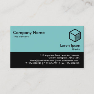 Colour Footer - Lt Blue Green and Black Business Card