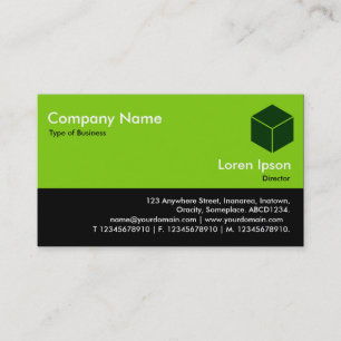 Colour Footer - Martian Green and Black Business Card