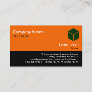 Colour Footer - Orange and Black Business Card