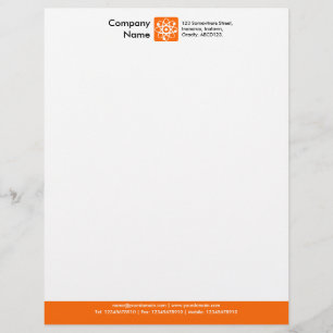 Colour Footer - Orange Letterhead Design