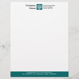 Colour Footer - Teal Letterhead Design
