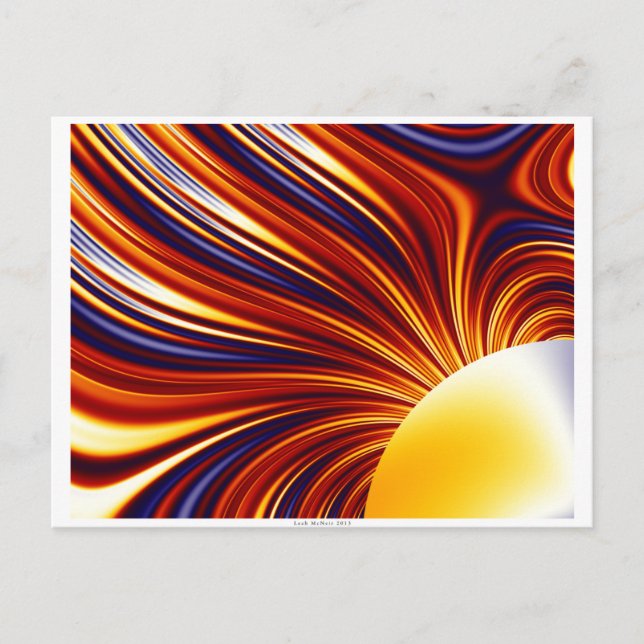 Colour & Form Abstract - Solar Gravity & Magnetism Postcard (Front)
