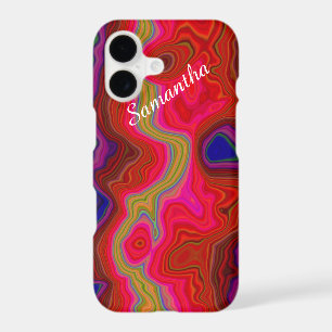 Colour Frenzy Striped iPhone 7 Case with Name