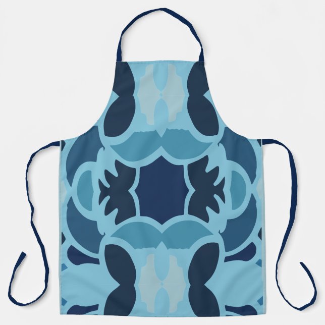 Colour Fun Blue Collage Apron (Front)