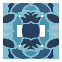 Colour Fun Blue Collage Light Switch Cover