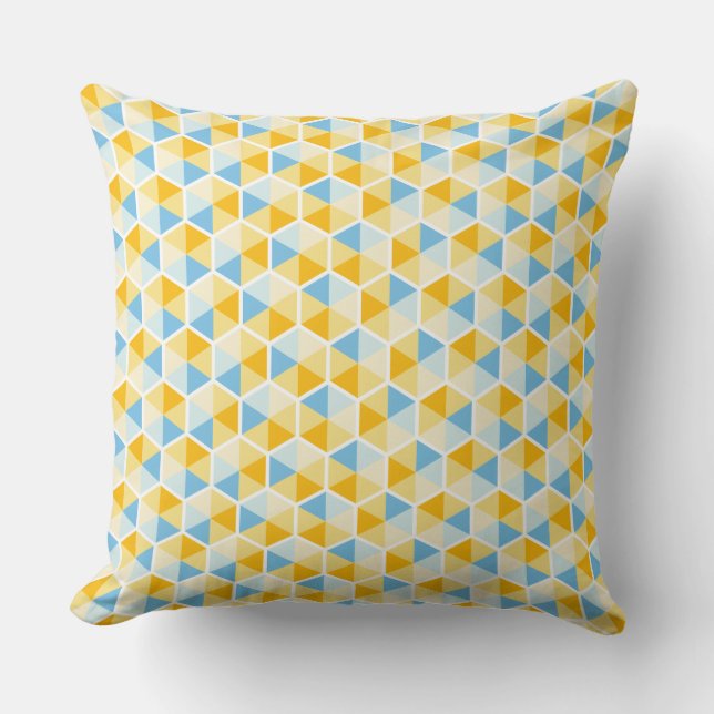 Colour Geometric Honeycomb Pattern 03 Cushion (Front)