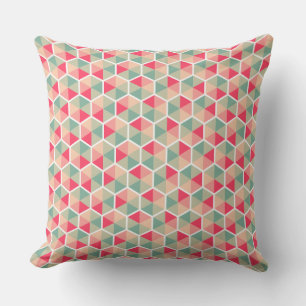 Colour Geometric Honeycomb Pattern 04 Cushion