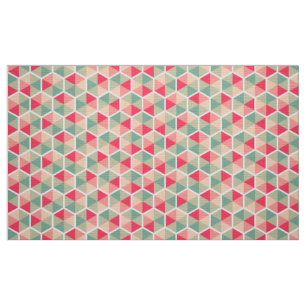 Colour Geometric Honeycomb Pattern 04 Fabric