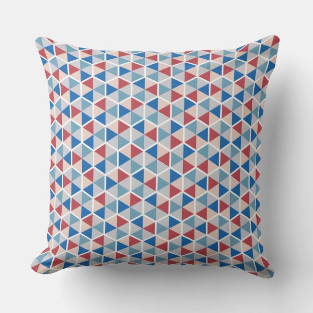 Colour Geometric Honeycomb Pattern 05 Cushion (Front)