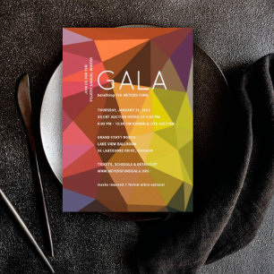 Colour Geometric Modern Gala Invitation