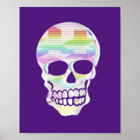 Colour Glitch Skull