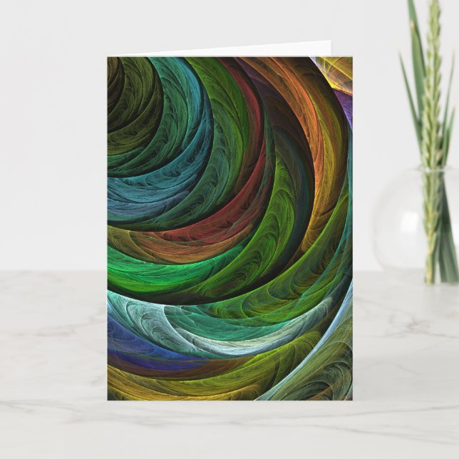 Colour Glory Abstract Art Greeting Card (Front)