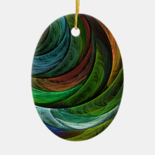 Colour Glory Modern Abstract Art Pattern Elegant Ceramic Tree Decoration