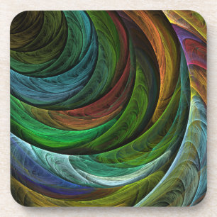 Colour Glory Modern Abstract Art Pattern Elegant Coaster
