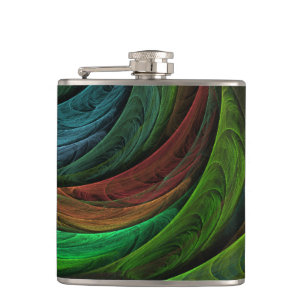 Colour Glory Modern Abstract Art Pattern Elegant Hip Flask