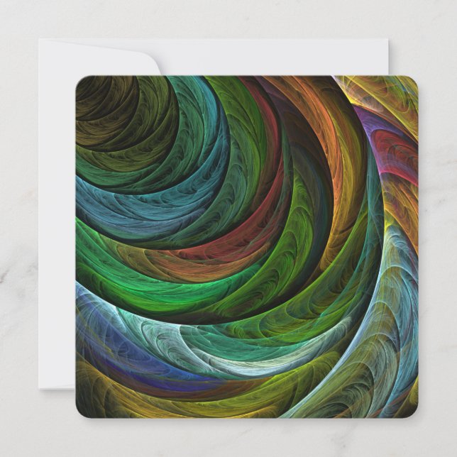 Colour Glory Modern Abstract Art Pattern Elegant Invitation (Front)
