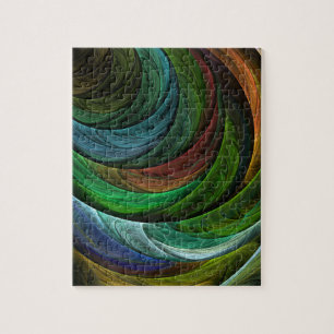 Colour Glory Modern Abstract Art Pattern Elegant Jigsaw Puzzle
