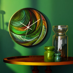 Colour Glory Modern Abstract Art Pattern Elegant Large Clock