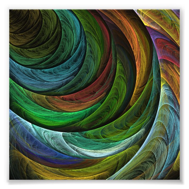 Colour Glory Modern Abstract Art Pattern Elegant Photo Print (Front)