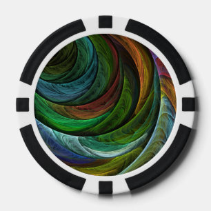 Colour Glory Modern Abstract Art Pattern Elegant Poker Chips