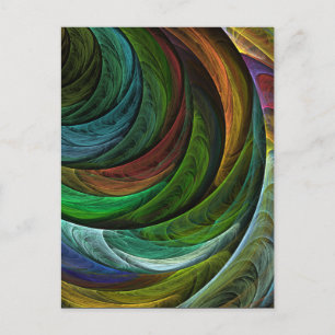 Colour Glory Modern Abstract Art Pattern Elegant Postcard