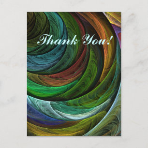 Colour Glory Modern Abstract Art Pattern Elegant Postcard