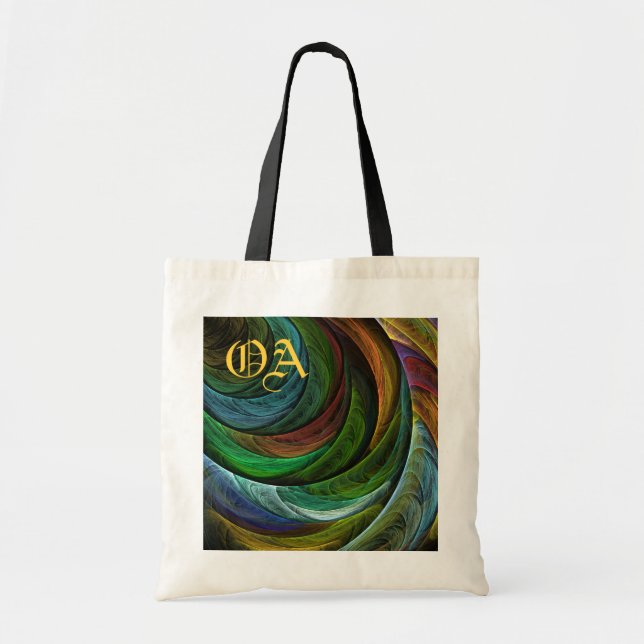 Colour Glory Modern Abstract Art Pattern Elegant Tote Bag (Front)
