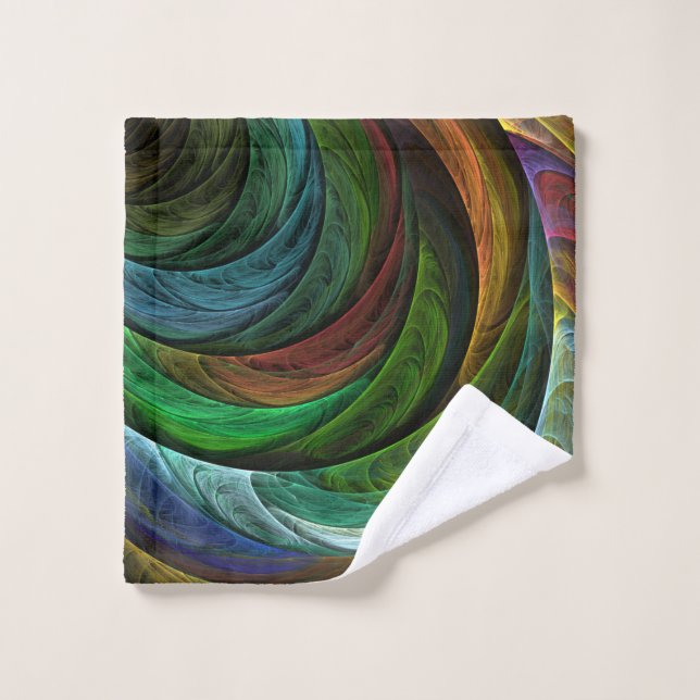 Colour Glory Modern Abstract Art Pattern Elegant Wash Cloth (Wash Cloth)