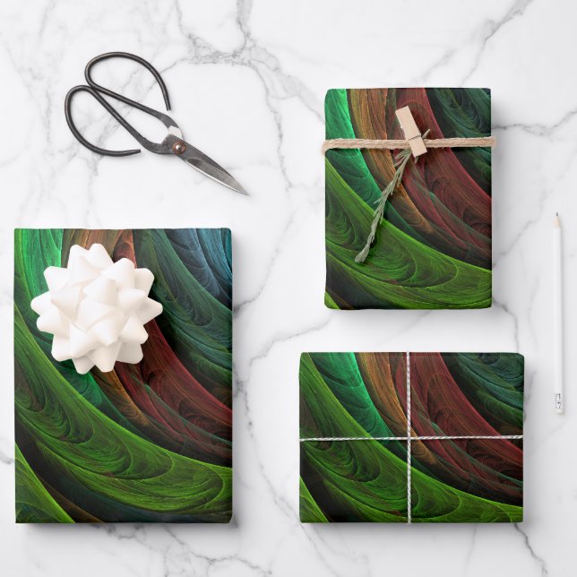 Colour Glory Modern Abstract Art Pattern Elegant Wrapping Paper Sheet (Front)