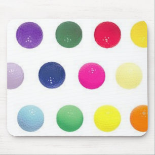 colour golf balls mouse pad
