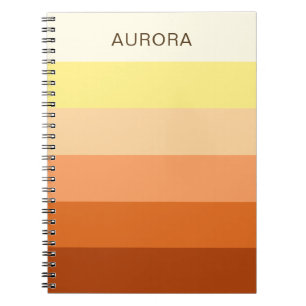 Colour Gradient Back to School - Custom Name  Notebook