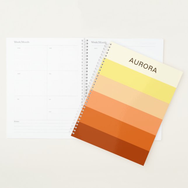 Colour Gradient Back to School - Custom Name  Planner (Display)
