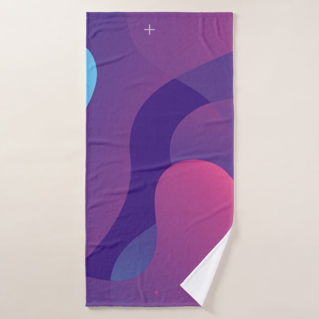 Colour gradient background design. Abstract geomet Bath Towel (Bath Towel)