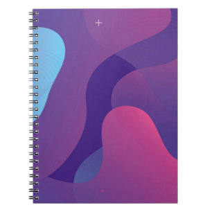 Colour gradient background design. Abstract geomet Notebook