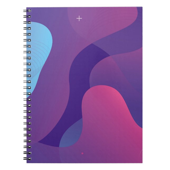 Colour gradient background design. Abstract geomet Notebook (Front)