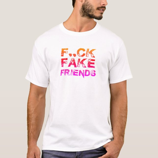 Colour Gradient Fake Friends T-Shirt (Front)