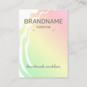 Colour Gradient Ombre Rainbow Earrings Display Pin Business Card