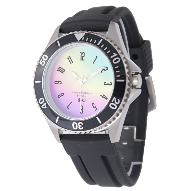 Colour Gradient Peace & Love Watch (Angled)