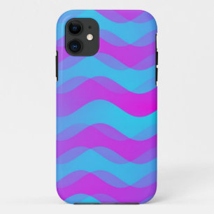 Colour Gradients Waves - blue pink Case-Mate iPhone Case