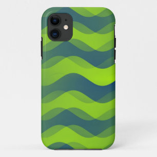 Colour Gradients Waves - green Case-Mate iPhone Case