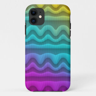 Colour Gradients Waves & Stripes - yellow blue Case-Mate iPhone Case