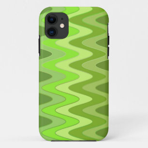 Colour Gradients ZigZag Waves - green iPhone 11 Case