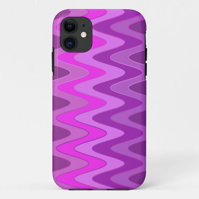Colour Gradients ZigZag Waves - pink Case-Mate iPhone Case (Back)