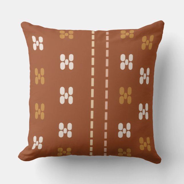  Colour Grid Terracotta Cushion (Front)