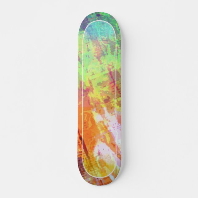 Colour Grunge Style  Skateboard (Front)